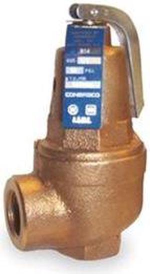 APOLLO 1060520 Safety Relief Valve, 1 In, 100 psi, Bronze, BtuH: 3, 500, 000