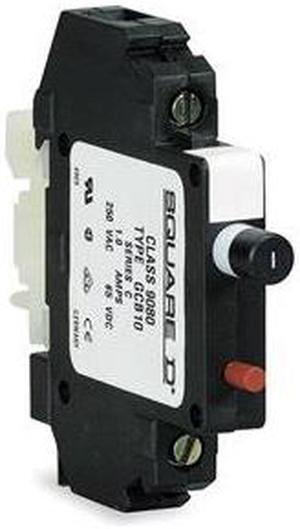 SQUARE D 9080GCB10 Circuit Breaker, 9080GCB Series, 1A, 1 Pole, 250V AC