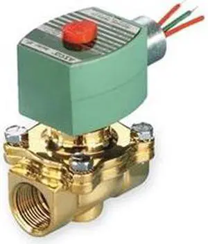 ASCO 8030G003 120V AC Brass Solenoid Valve, Normally Closed, 3/4 in Pipe Size