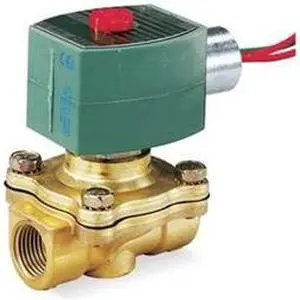 ASCO EF8210G054 120V AC Brass Solenoid Valve, Normally Closed, 1 in Pipe Size