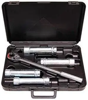 WHEELER-REX 961 1/2" Drive Deep Socket SAE 5 Pieces 15/16 in to 1 1/4 in , Zinc