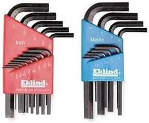 EKLIND 10122 22 Piece Metric/SAE L-Shape Hex Key Set, 10122