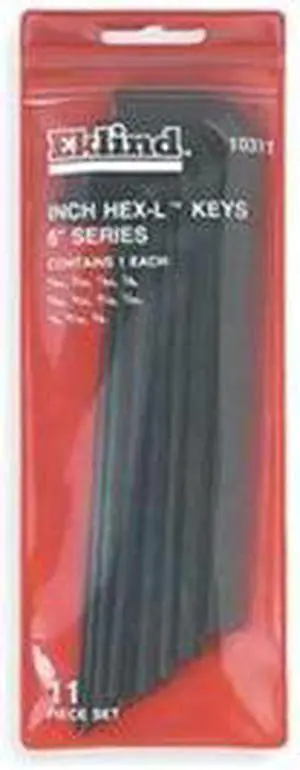 EKLIND 10311 11 Piece SAE L-Shape Hex Key Set, 10311