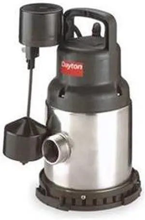 DAYTON 3YU73 1/2 HP 1-1/4" M Submersible Sump Pump 120V AC Vertical