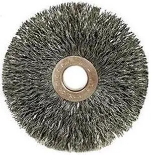 WEILER 90855 Crimped Wire Wheel Wire Brush, Arbor, 3"