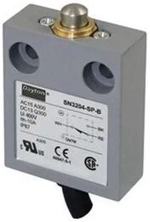 Mini Limit Switch, SPDT, Vert, Plunger