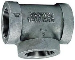 ANVIL 0310521406 1" x 1" x 1/2" Malleable Iron Reducing Tee