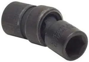 WESTWARD 4LXG1 WESTWARD 1/2 in Drive Impact Socket Standard Socket, Black