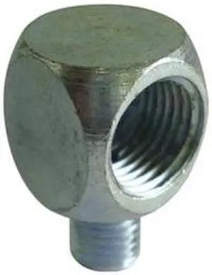 WESTWARD 5NUG0 Grease Fitting,90 Deg,Sq,1/8-27,PK5