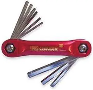 Hex Key Set, 5/64 - 1/4 In., Fold-Up