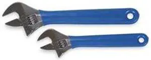 WESTWARD 1NYD4 2-Piece Chrome Adjustable Wrench Set (4 in, 6 in)