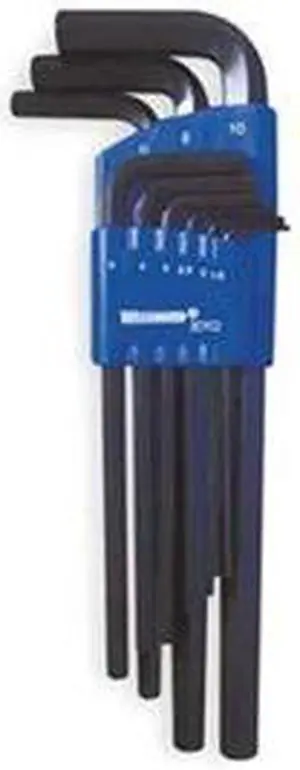 Hex Key Set, 1.5 - 10mm, L-Shaped, Long