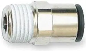 LEGRIS 3175 62 21 Push-Fit Adapter Fitting, 1/2 in Tube Size, Brass, Silver, 10