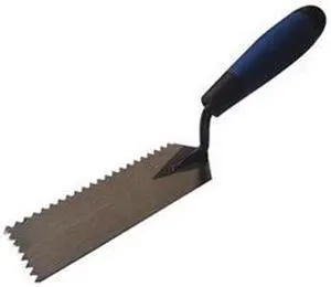 Margin Trowel, 2-Sided, 6x2, Stl, Soft-Grip