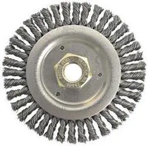 WEILER 94752 Root Pas Wire Brush, Arbor, 4-1/2", 0.020 "