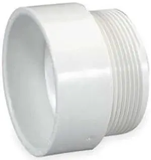 ZORO SELECT 1WKG5 1-1/2" Hub x MNPT PVC DWV Male Adapter