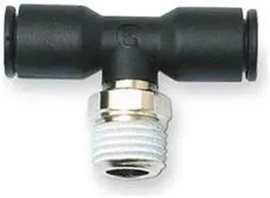 LEGRIS 3108 60 17 Push-Fit Tee Fitting, 3/8 in Tube Size, Fiberglass-Reinforced