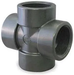 ZORO SELECT CR050 1/2" FNPT Cross Sch 80