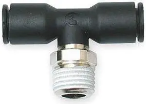 LEGRIS 3108 53 14 Push-Fit Tee Fitting, 1/8 in Tube Size, Fiberglass-Reinforced