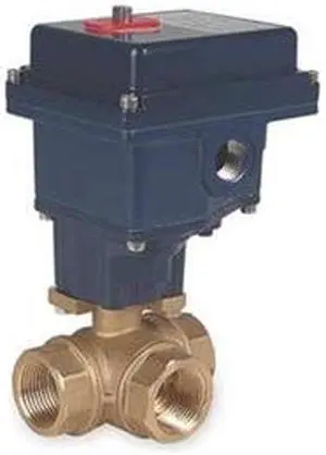 DYNAQUIP CONTROLS EYHG3AUE20H 1/2" FNPT Brass Electronic Ball Valve 3-Way DYNAQUIP CONTROLS EYHG3AUE20H 1/2" FNPT Brass Electronic Ball Valve 3-Way