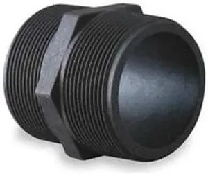 ZORO SELECT NIP075-SH Hex Nipple, 3/4 in MNPT x 3/4 in MNPT, Schedule 80, 300