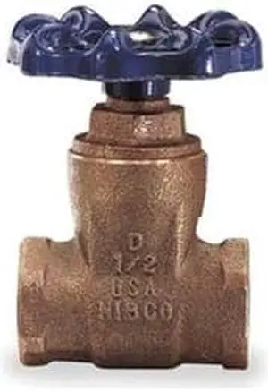 Gate Valve, 1/2 In, Bronze