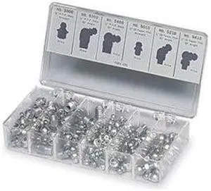LINCOLN INDUSTRIAL 5469 Grease Fitting Kit,Fractional Assortment