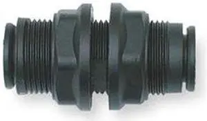LEGRIS 3116 62 00 Bulkhead Union,1/2 In OD,PSI 290,PK10