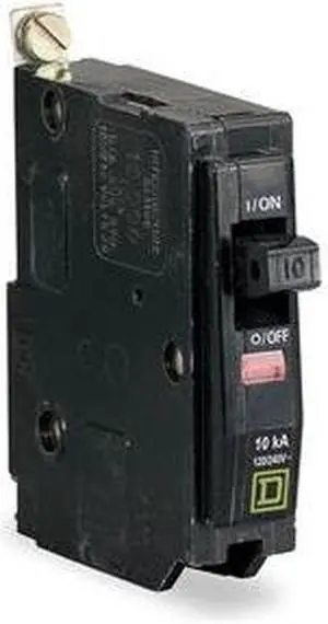 SQUARE D QOB120HID Miniature Circuit Breaker, QO Series, 20A, 1 Pole, 120/240V