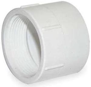 ZORO SELECT 1WJY6 3" FNPT x Hub PVC DWV Female Adapter