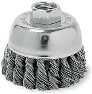 Cup Brush, Sgl, 6 D, Stl, Max RPM 6000