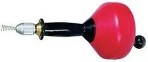WESTWARD 6ATX9 Hand Spin Drain Cleaner,1/4 In x 20 Ft