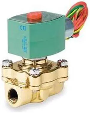 ASCO 8210G094HW 120V AC Brass Hot Water Solenoid Valve, Normally Closed, 1/2 in