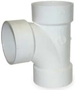 ZORO SELECT 1WJP4 2" Hub PVC DWV Sanitary Tee
