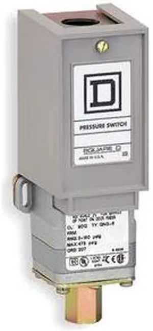 Square D Pressure Switch,Stndrd,3 to 150 psi,SPDT  9012GRG5
