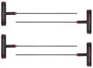 EKLIND 61807 SAE Plain Ball Hex Key, 7/64" Tip Size, 9 in Long, 3 in Short, 4 PK