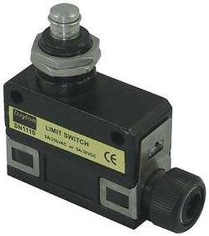 DAYTON 13F515 Limit Switch, Plunger, SPDT, 5A at 240V AC, Actuator Location: Top