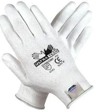 Coated Gloves, XS, White, PU, PR