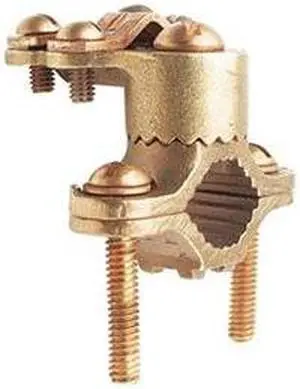 Pipe Ground Clamp, 8AWG, 3.6In