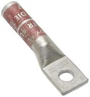 Long Barrel CU Telecom Lug, 1 Hole, 2AWG