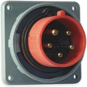 HUBBELL WIRING DEVICE-KELLEMS HBL560B7W Watertight Pin & Sleeve Inlet, 60 A, HUBBELL WIRING DEVICE-KELLEMS HBL560B7W Watertight Pin & Sleeve Inlet, 60 A,
