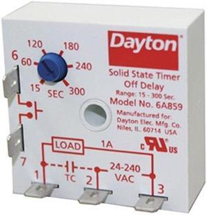 DAYTON 5WML4 Encapsulated Timer Relay,1A,Solid State