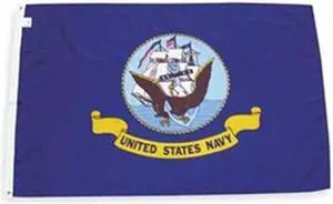 ANNIN FLAGMAKERS 439030 Navy Flag,3x5 Ft