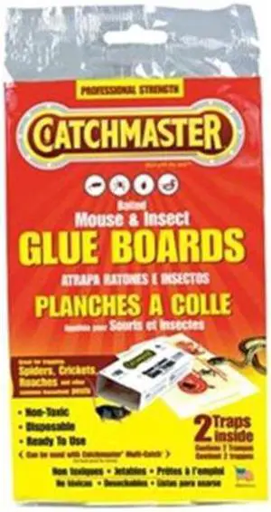 CATCHMASTER 36-72 Glue Trap,8-1/2 In. L,5-1/4 In. W,PK2