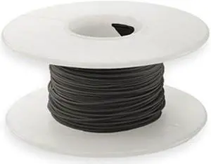 OK INDUSTRIES R26BLK-0100 Spooled Wrapping Wire, 26 AWG, Black, Kynar(R), 100 ft