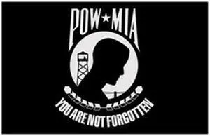 ANNIN FLAGMAKERS 377994 Pow Mia Flag,4x6 Ft,Nylon, You are not forgotten, Black