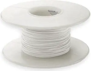 OK INDUSTRIES R26W-0100 Spooled Wrapping Wire, 26 AWG, White, Kynar(R), 100 ft