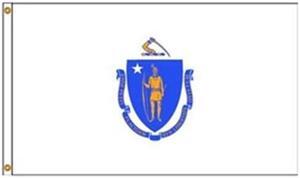ANNIN FLAGMAKERS 142470 Massachusetts Flag,4x6 Ft,Nylon