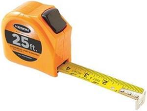 Keson Tape Measure,1 In x 25 ft,Orange,In/Ft  PGT181025V