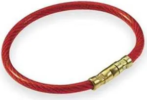 Twisty Key Ring, Black, PK 5